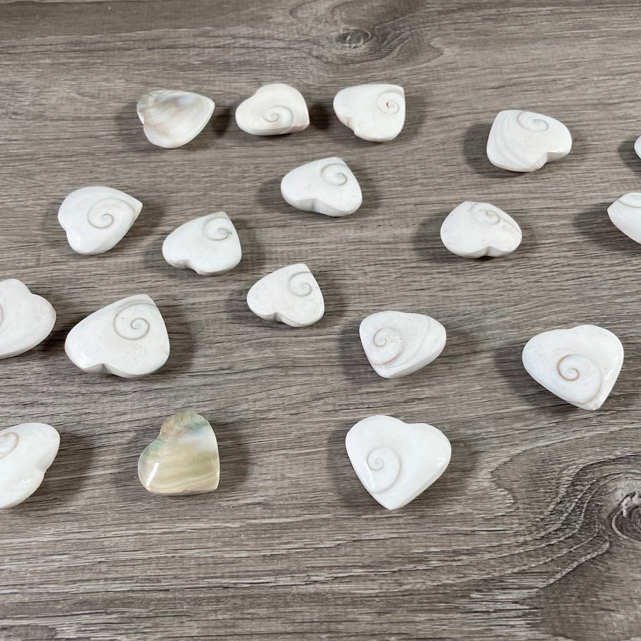 Spiritual heart-shaped shell for gift stores