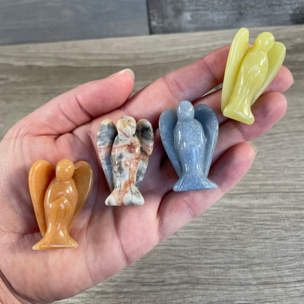 Gemstone Angel Figurine 1.5-Inch –  Crystal Guardian