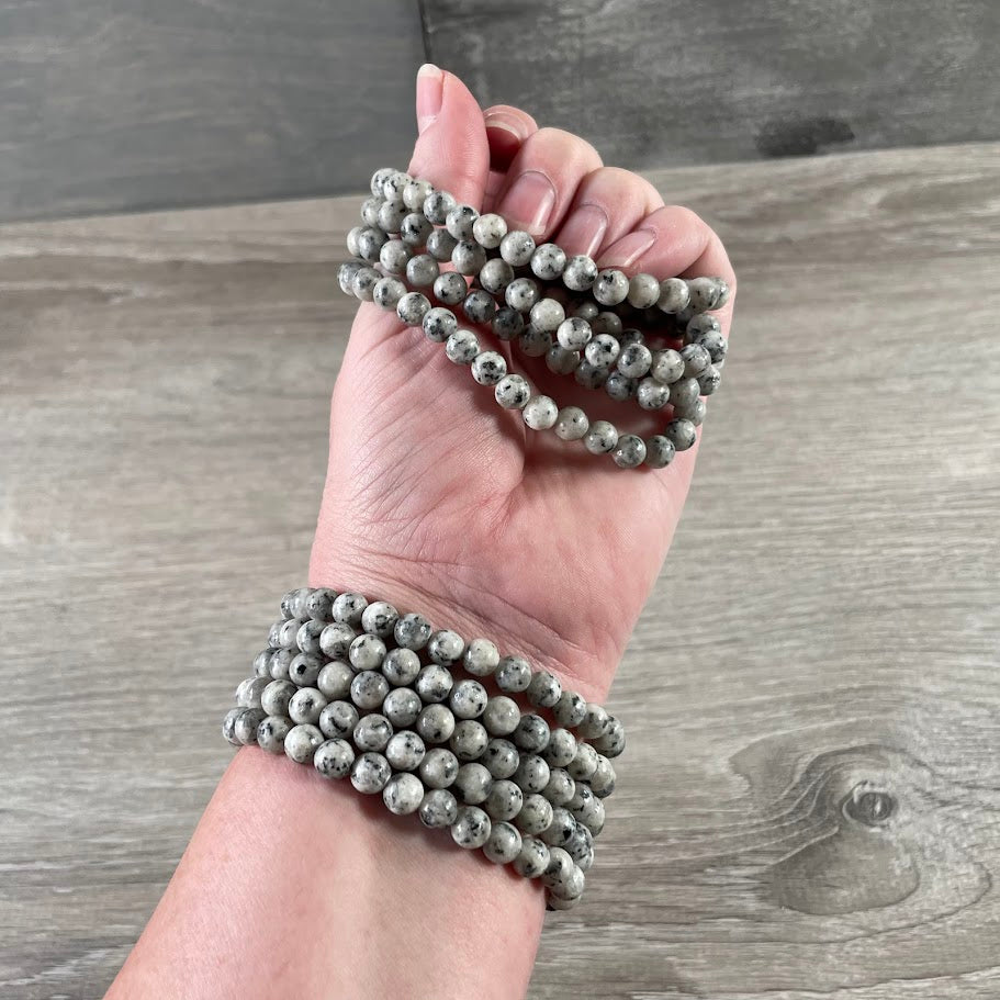 Gemstone Beaded Stretch Bracelets 6mm  – Bulk Jewelry