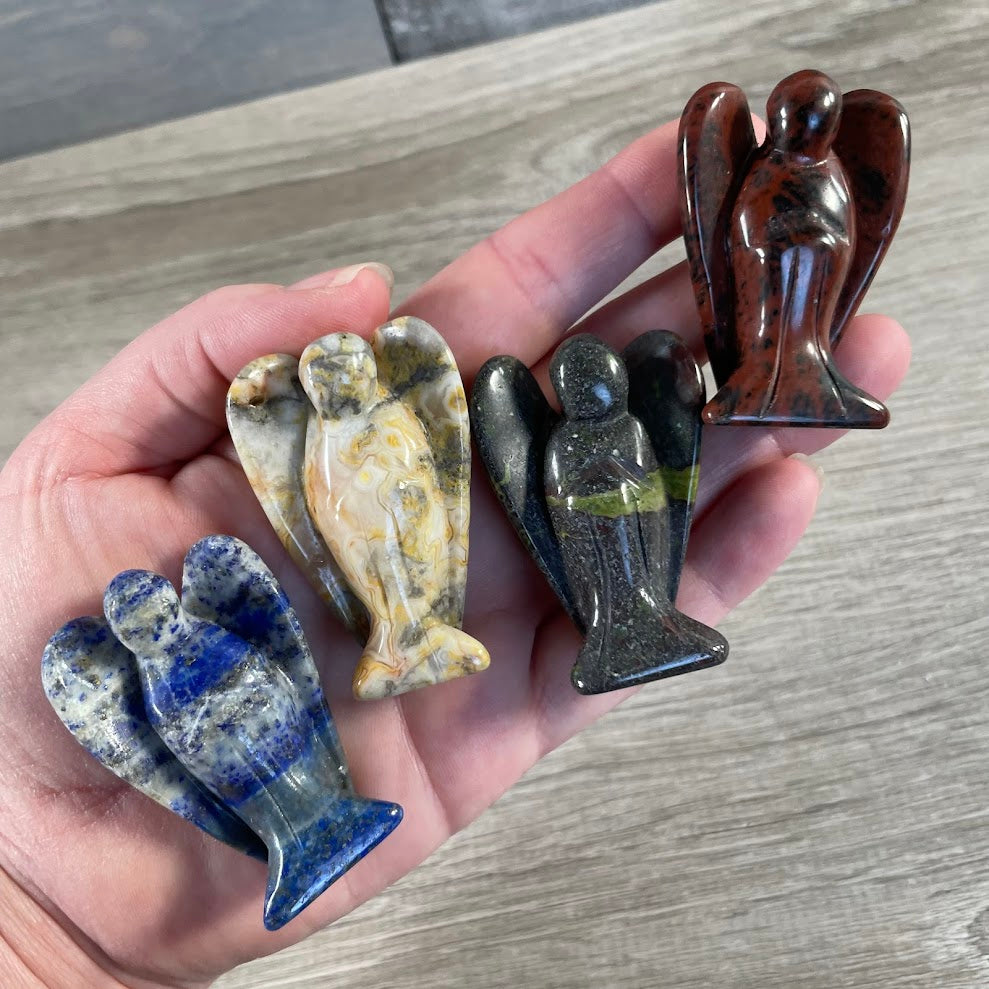 Gemstone Angel Figurine Medium - Gift Shops & Crystal Shops