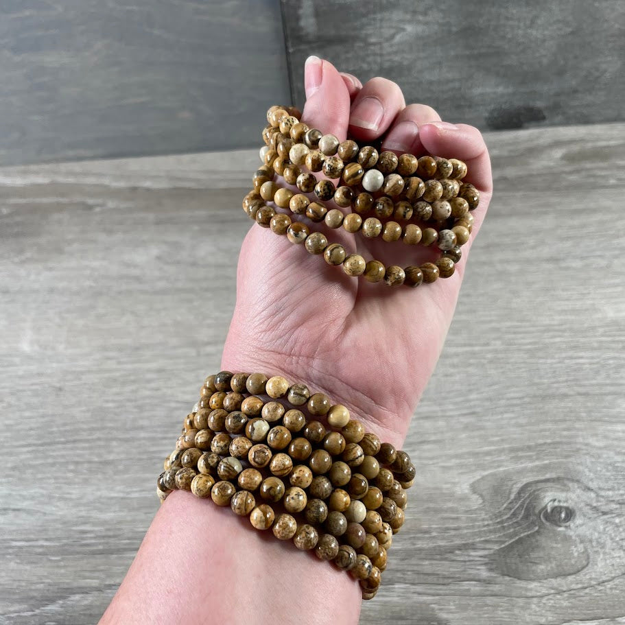 Gemstone Beaded Stretch Bracelets 6mm  – Bulk Jewelry