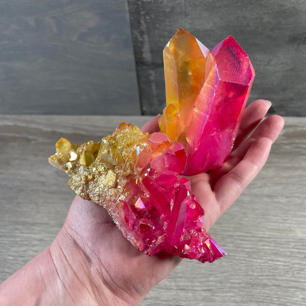 decorative colored quartz for rock shops