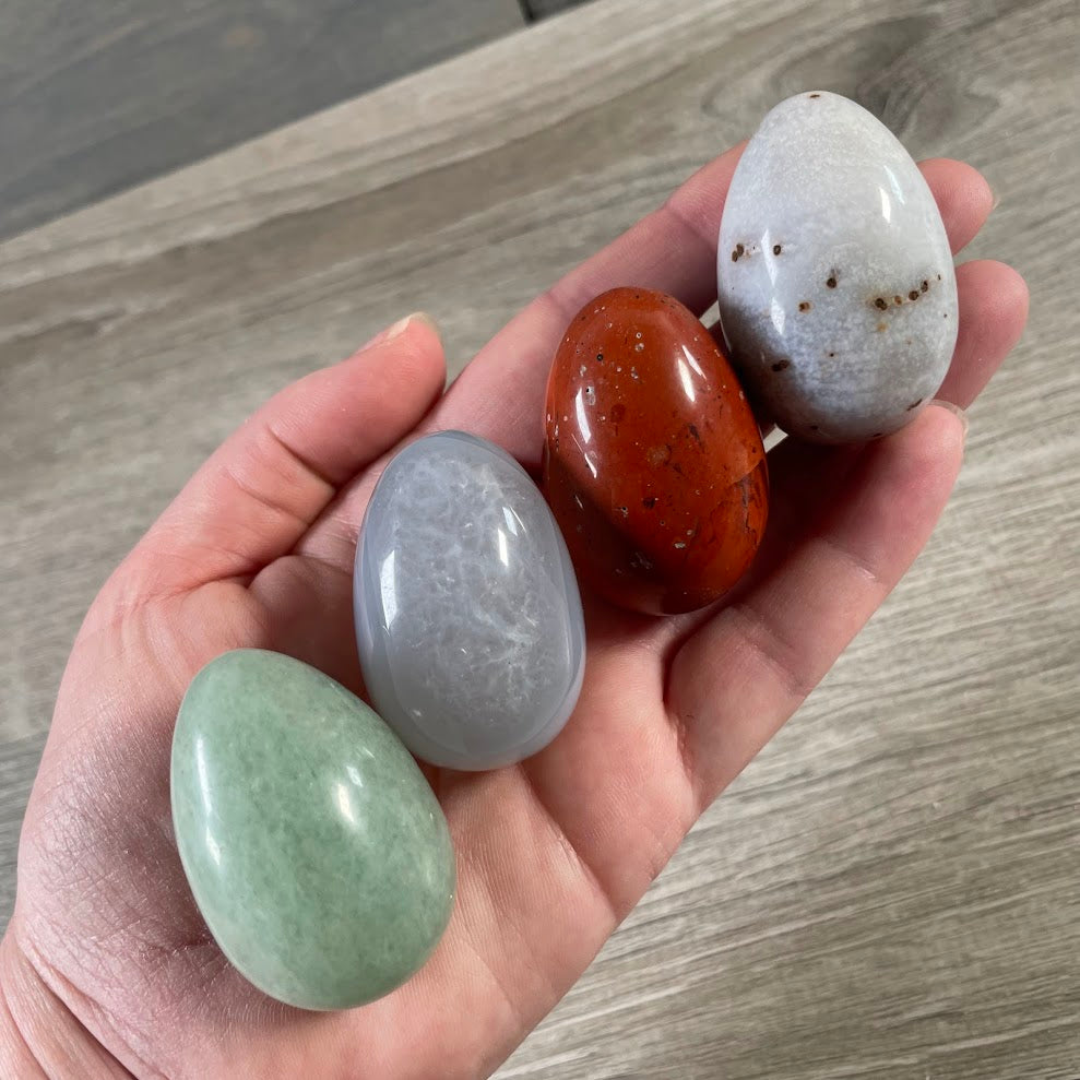 crystal eggs display pieces medium size for gift shops