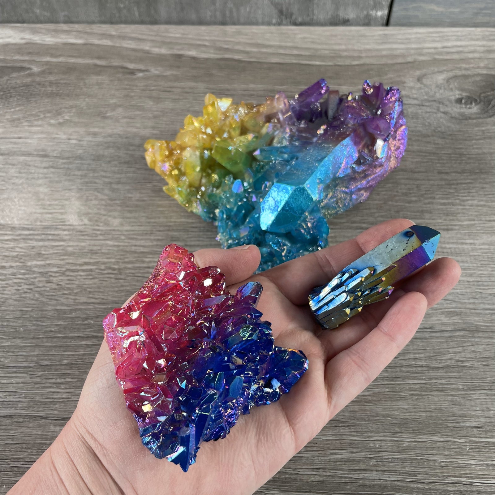 2 pound quartz crystal clusters assortment bulk wholesale