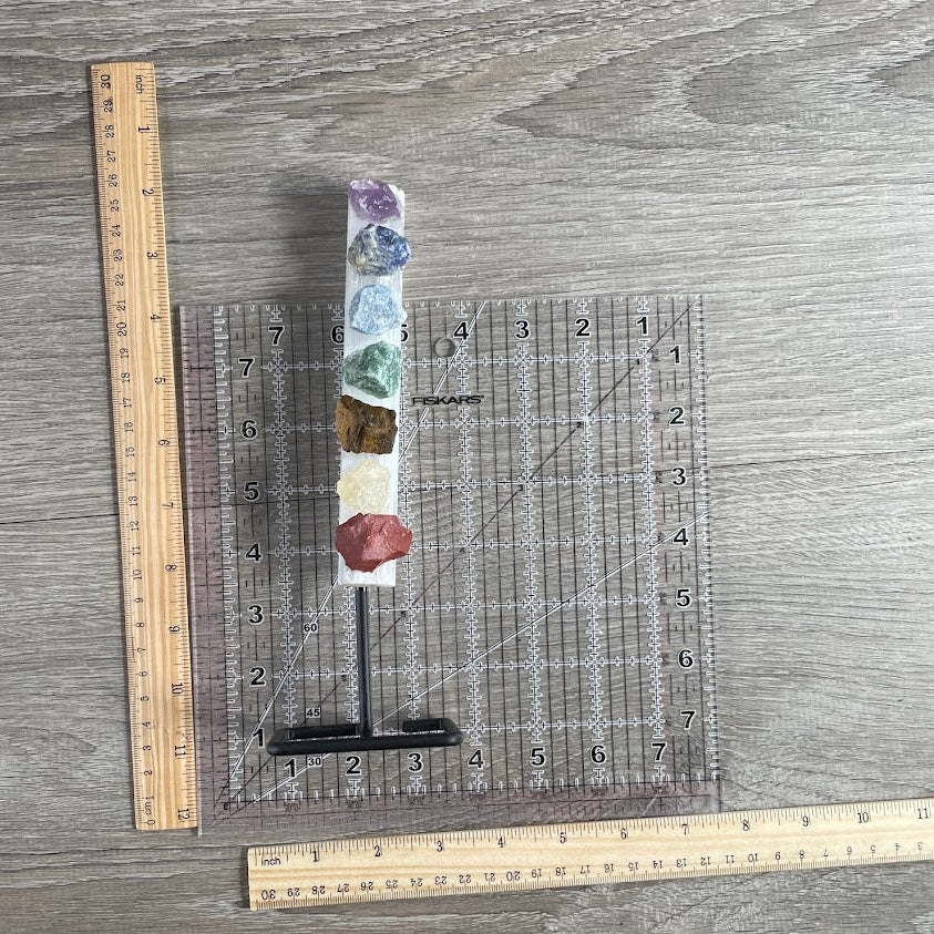 Chakra Selenite Charging Display – Wholesale Energy Cleansing