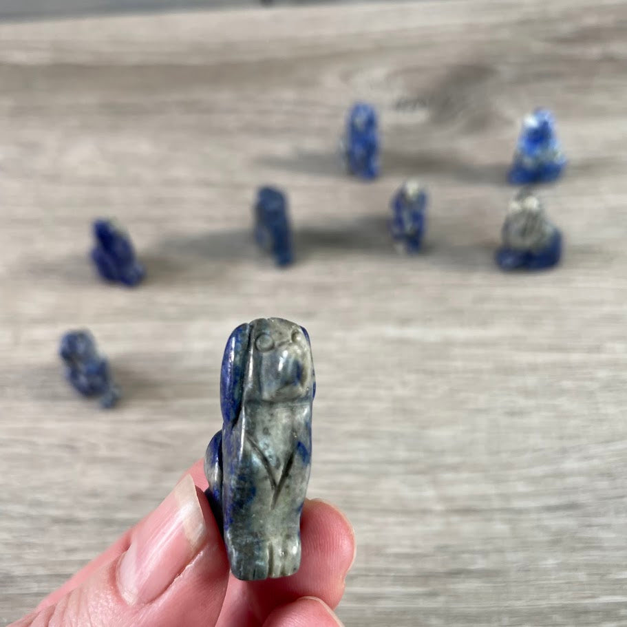 Dog Figurines Small Gemstone  –  Crystal Carvings for Retail