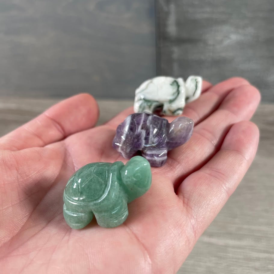 mini gemstone turtle animal figurines for spiritual shops