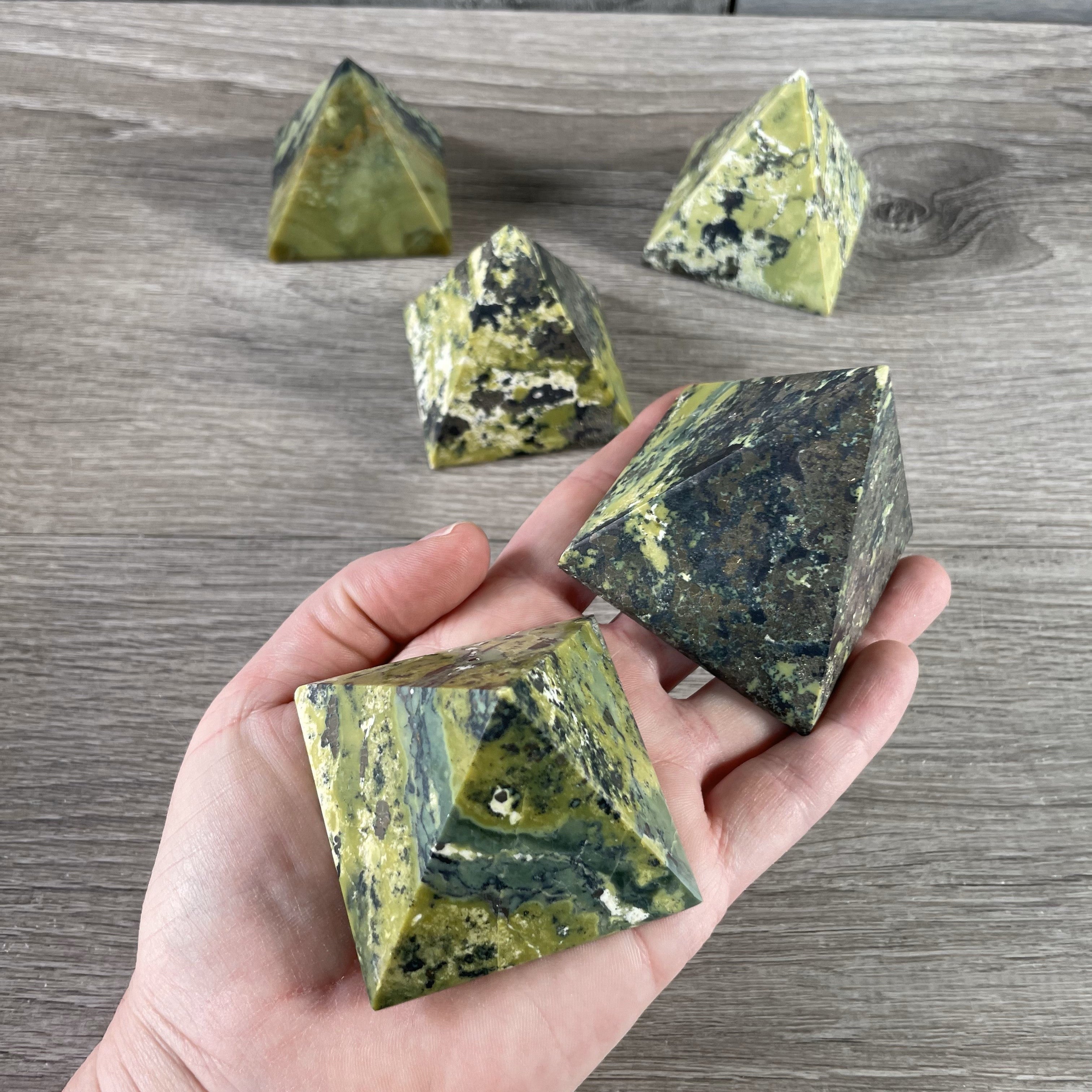 Gemstone Pyramids by the Inch