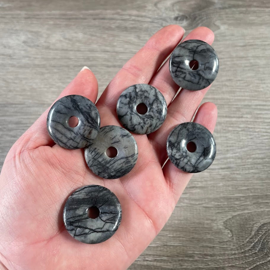 picasso jasper natural crystal pi stone donut for retailers