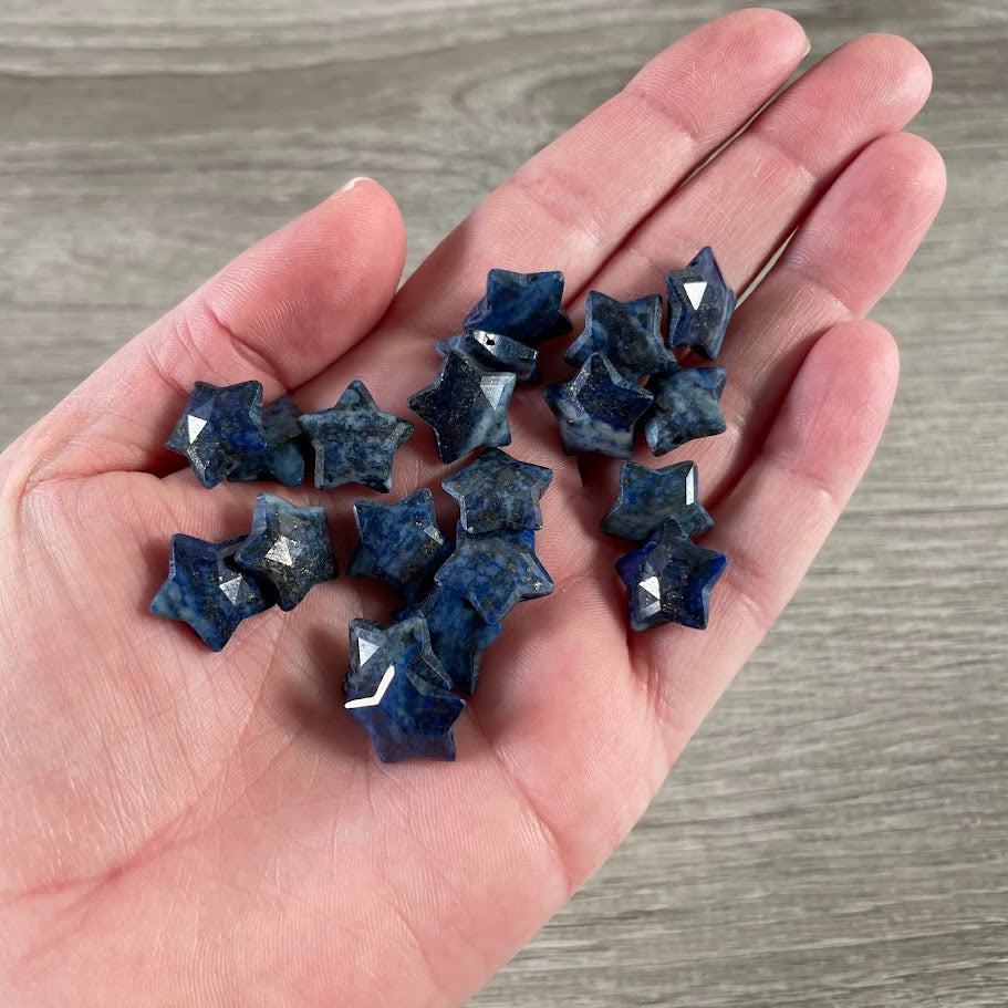 Lapis Lazuli Bulk faceted crystal star beads for crafts