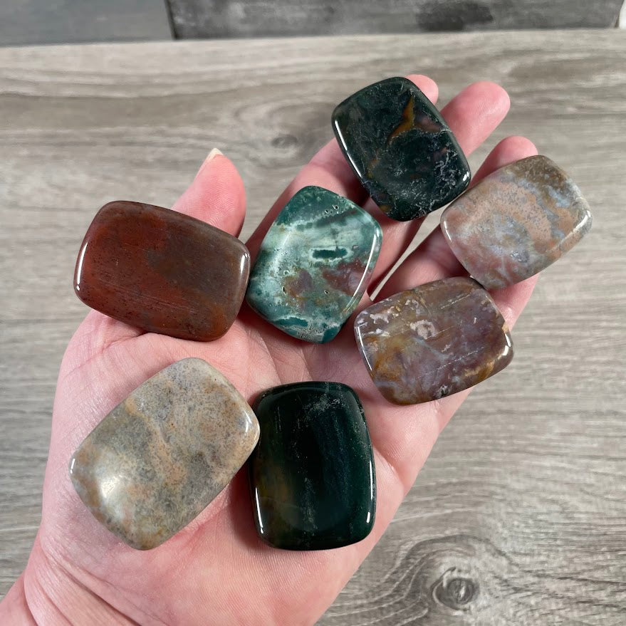 Gemstone Rectangle Worry Stones – Calming Crystals