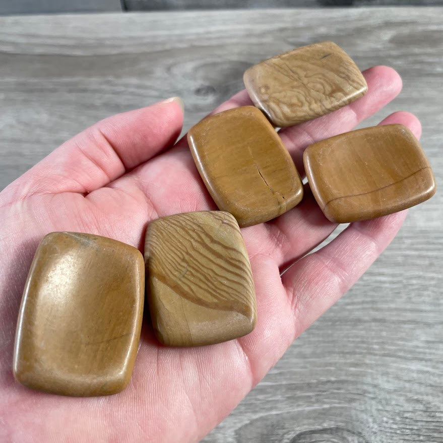 Gemstone Rectangle Worry Stones – Calming Crystals