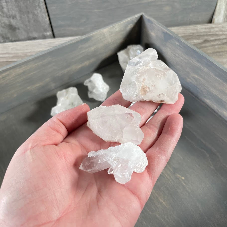 Natural clear quartz bulk lot for resale and decor