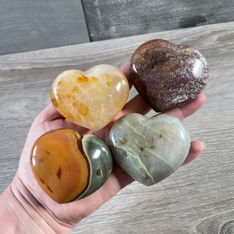 bulk gemstone hearts wholesale by the ounce