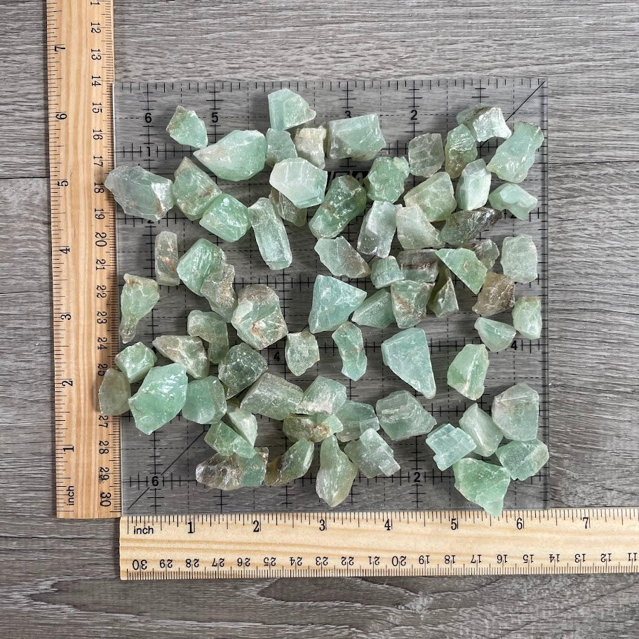 Bulk Green Calcite Chunks – 1 LB  for Crystal Retailers