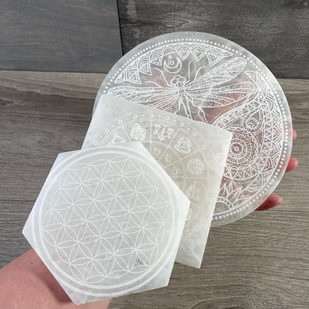 assorted wholesale selenite plates bulk crystals
