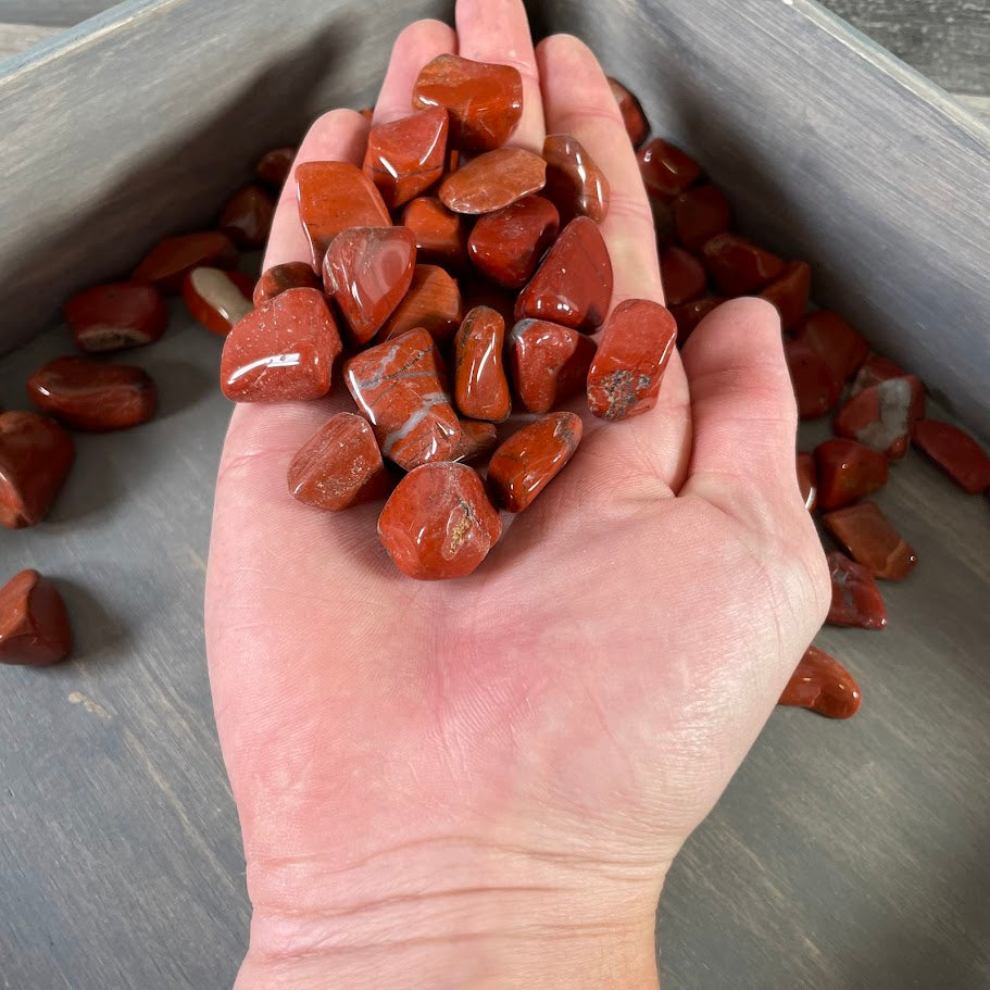 red jasper tumbled stones wholesale 1 lb lot