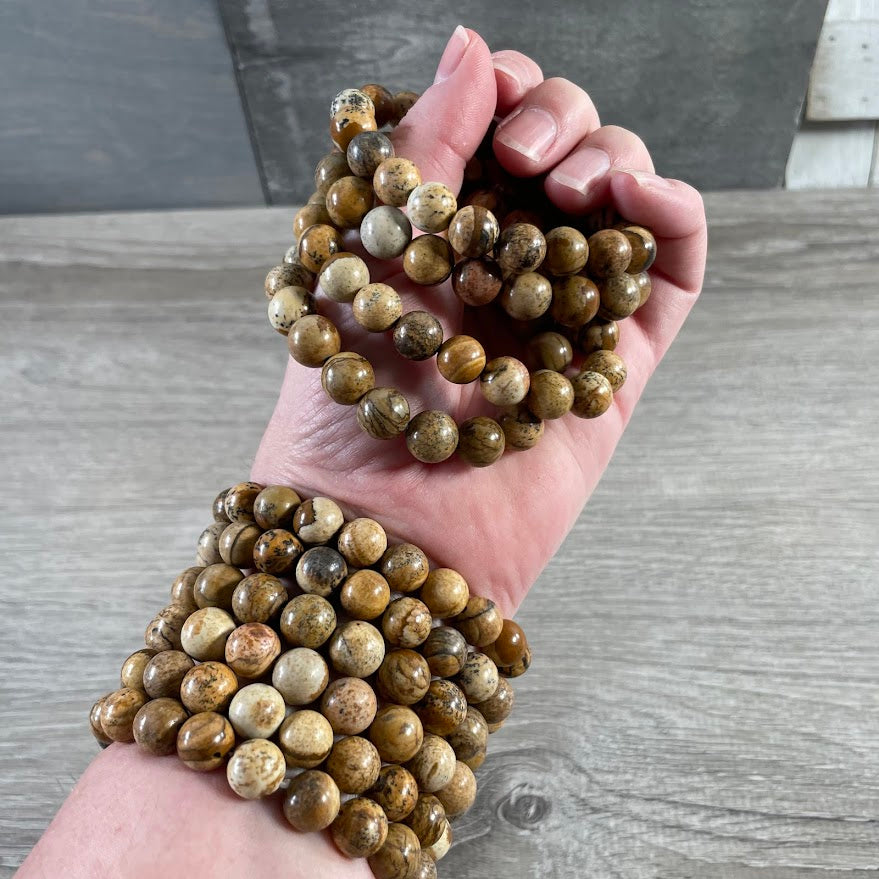 Gemstone Beaded Bracelets 10mm – Crystal Healing Jewelry