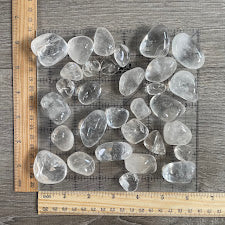 Clear Quartz Tumbled Stones – 1 lb Bulk Lot Wholesale