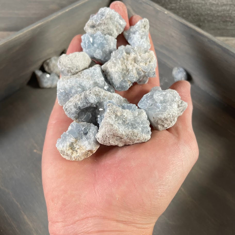 celestite raw stones metaphysical wholesale