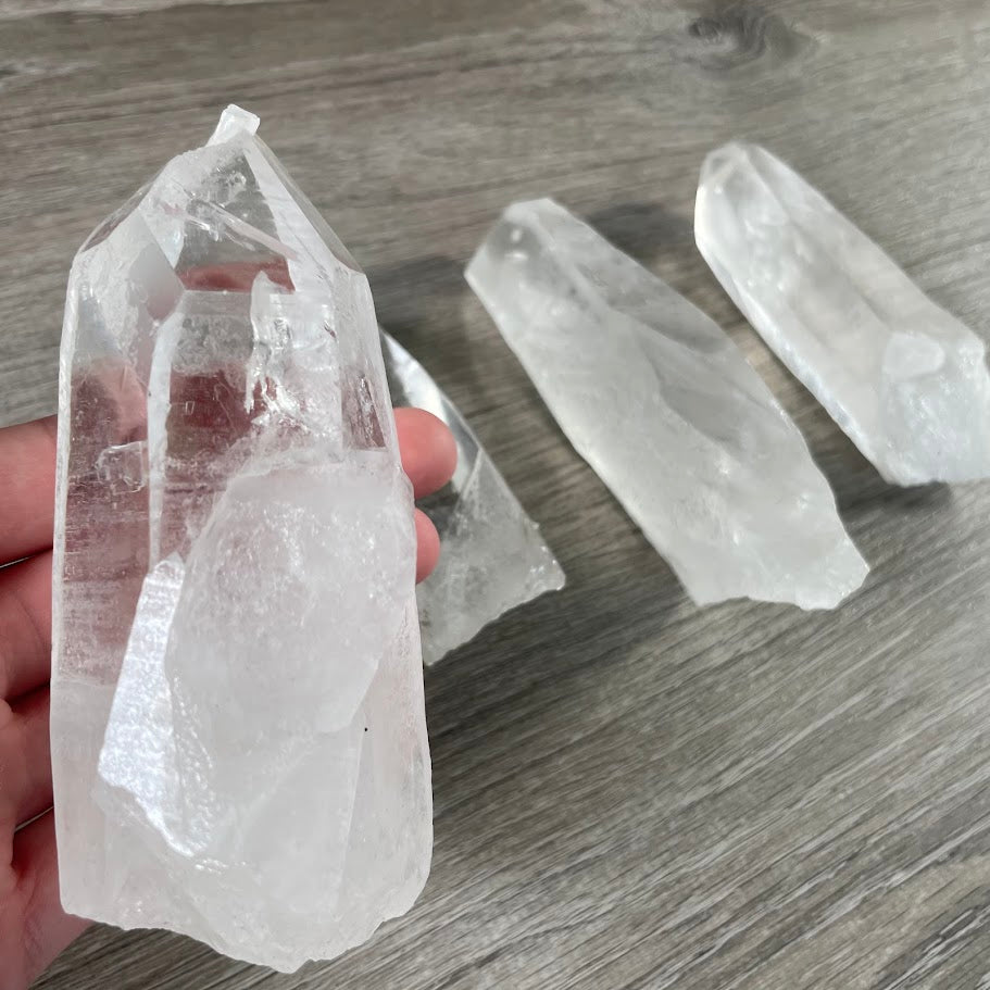 Raw Lemurian Quartz Crystal Points Wholesale  – Bulk Lots