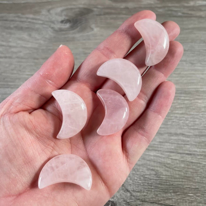 rose quartz moon themed gemstone decor wholesale