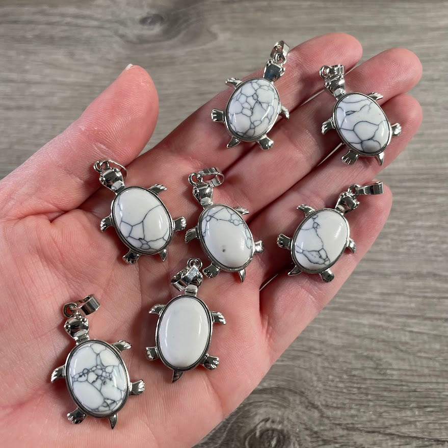 Howlite Turtle Pendant Display for Metaphysical Shops