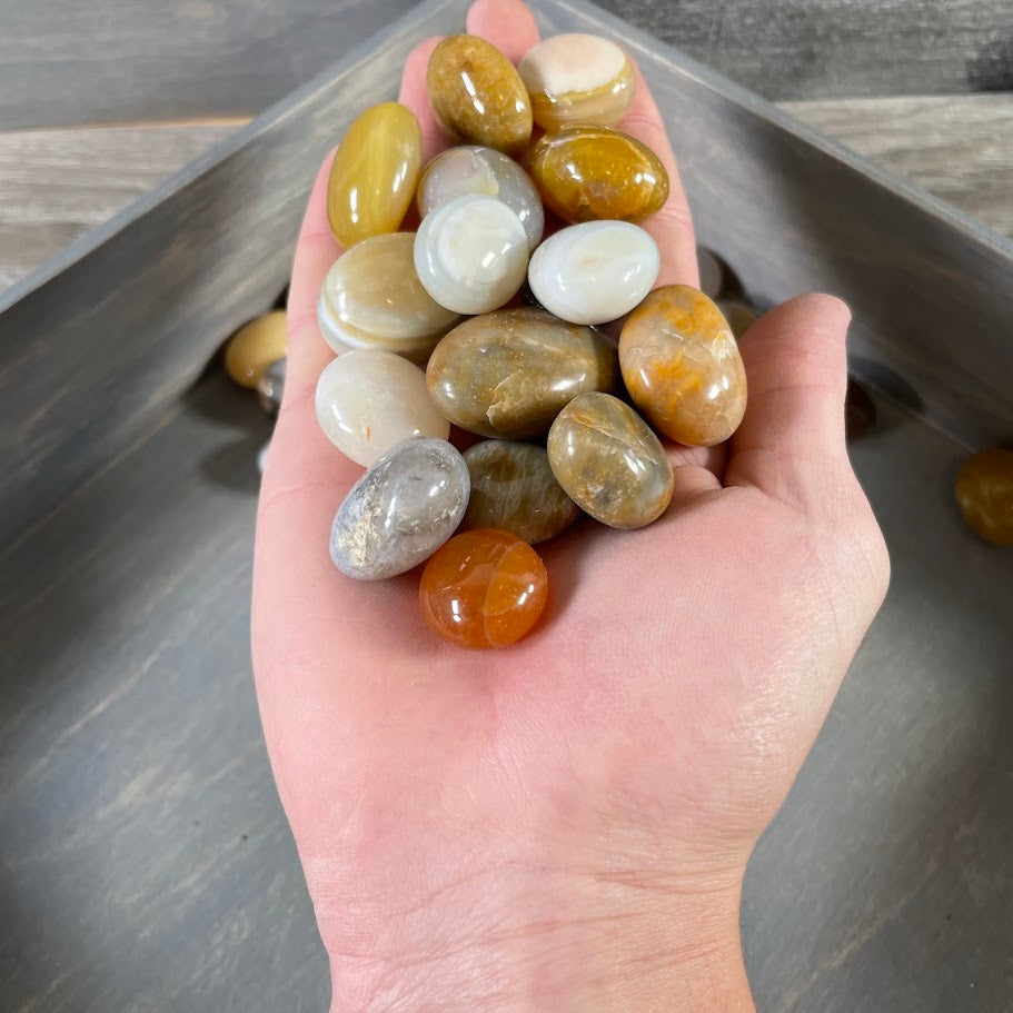 Natural Persian Agate polished stones in bulk