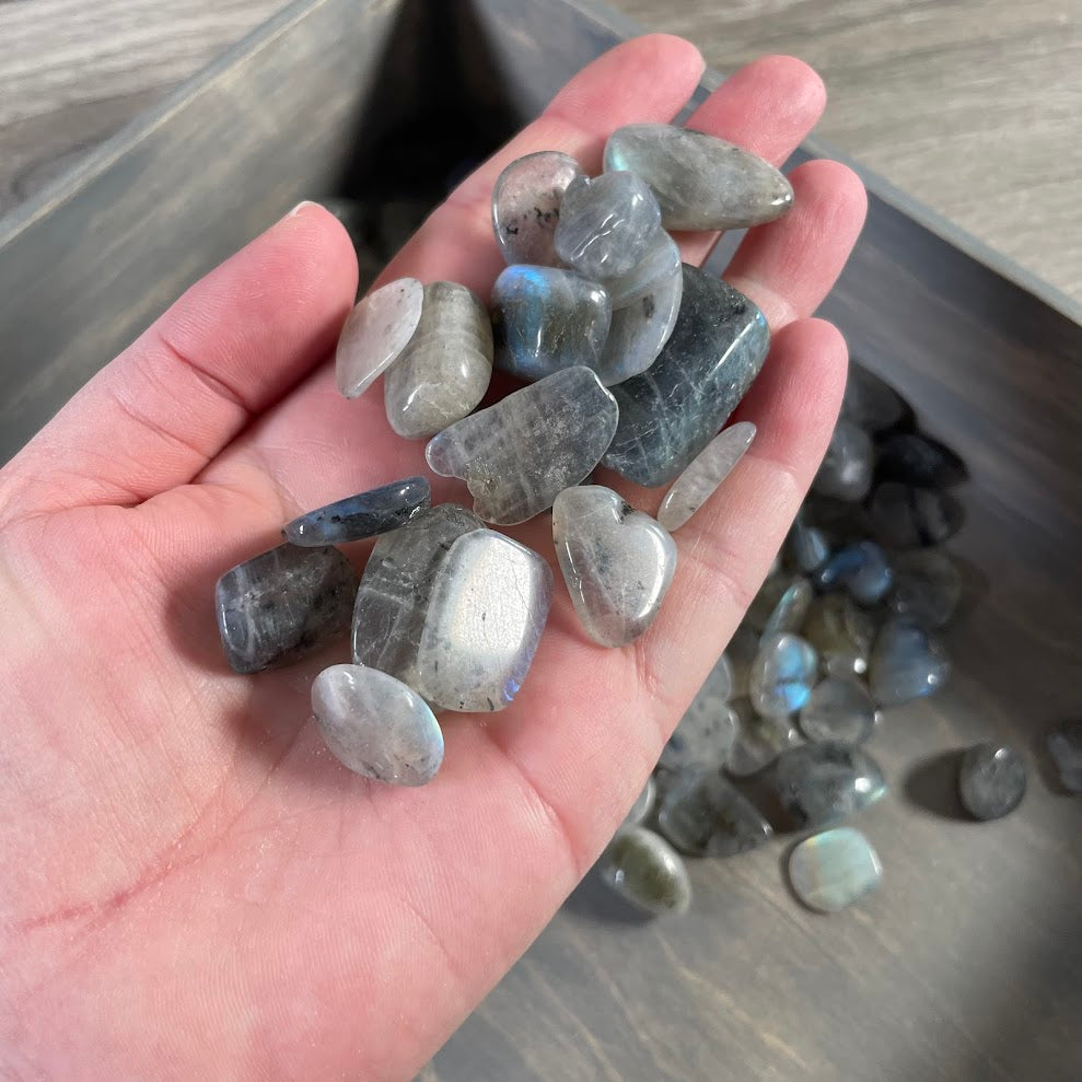 natural labradorite crystal tumbled