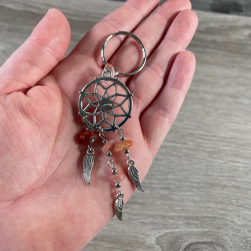 Dreamcatcher Keychains Assorted Gemstones – Spiritual