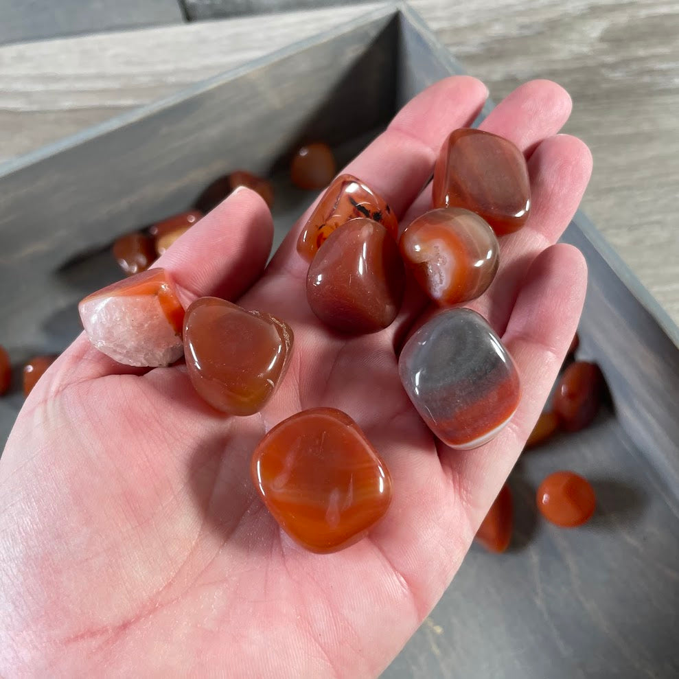 polished red agate healing crystals bulk lot