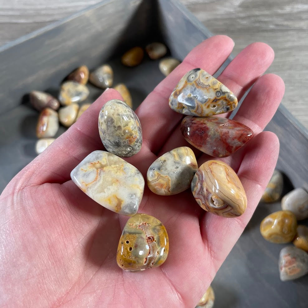 wholesale tumbled gemstones crazy lace agate