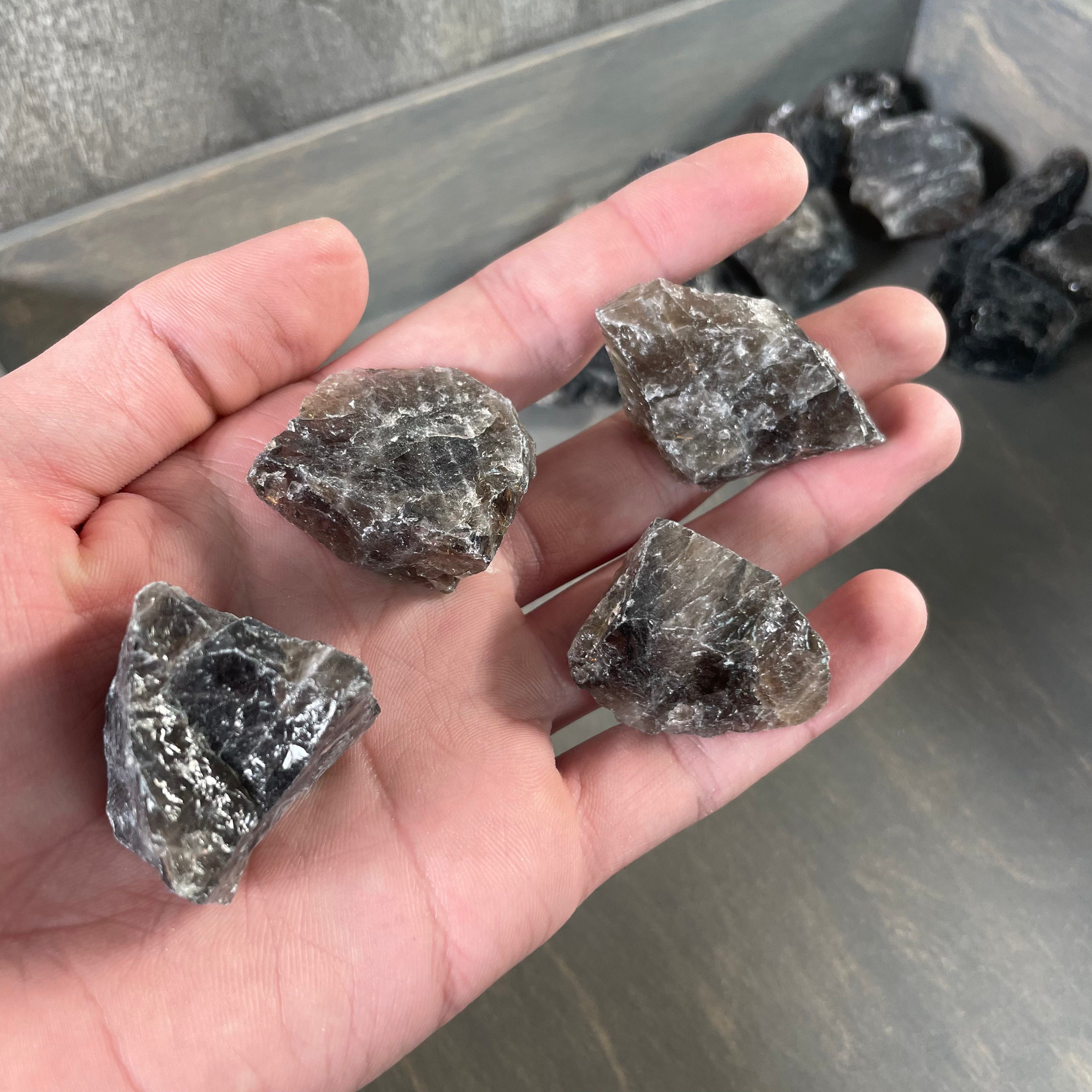 Smoky Quartz rough chunks sold in bulk for resale
