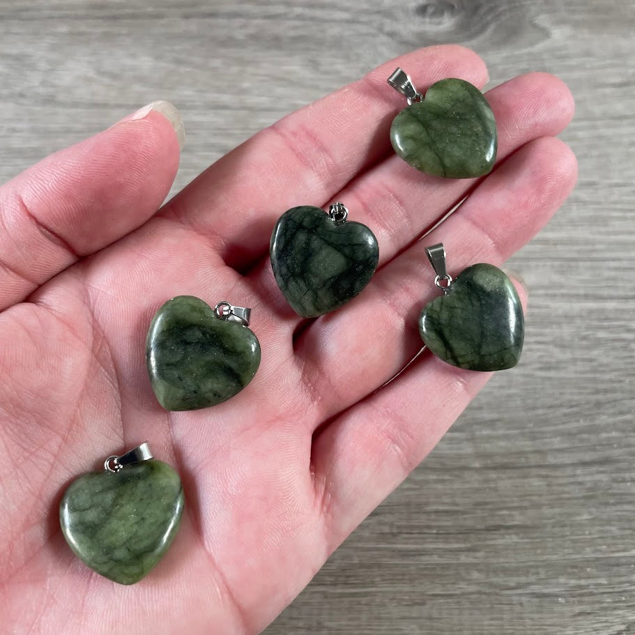 20mm Gemstone Heart Pendants – Bulk Wholesale Jewelry
