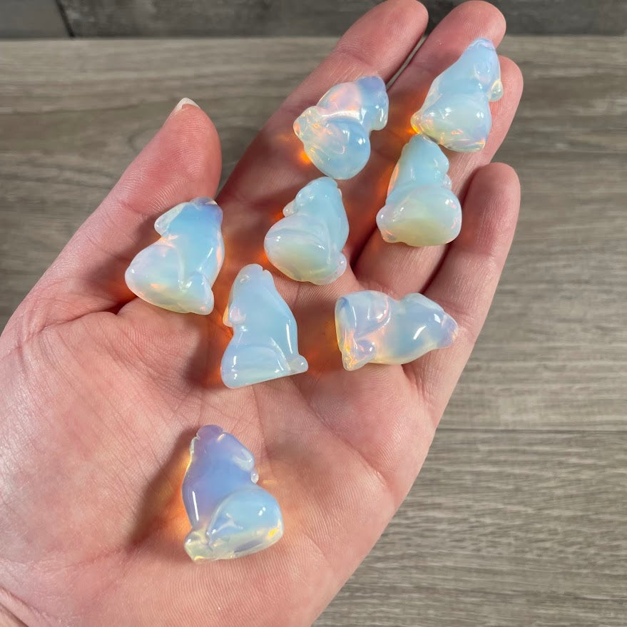 Opalite small carved coyotes bulk