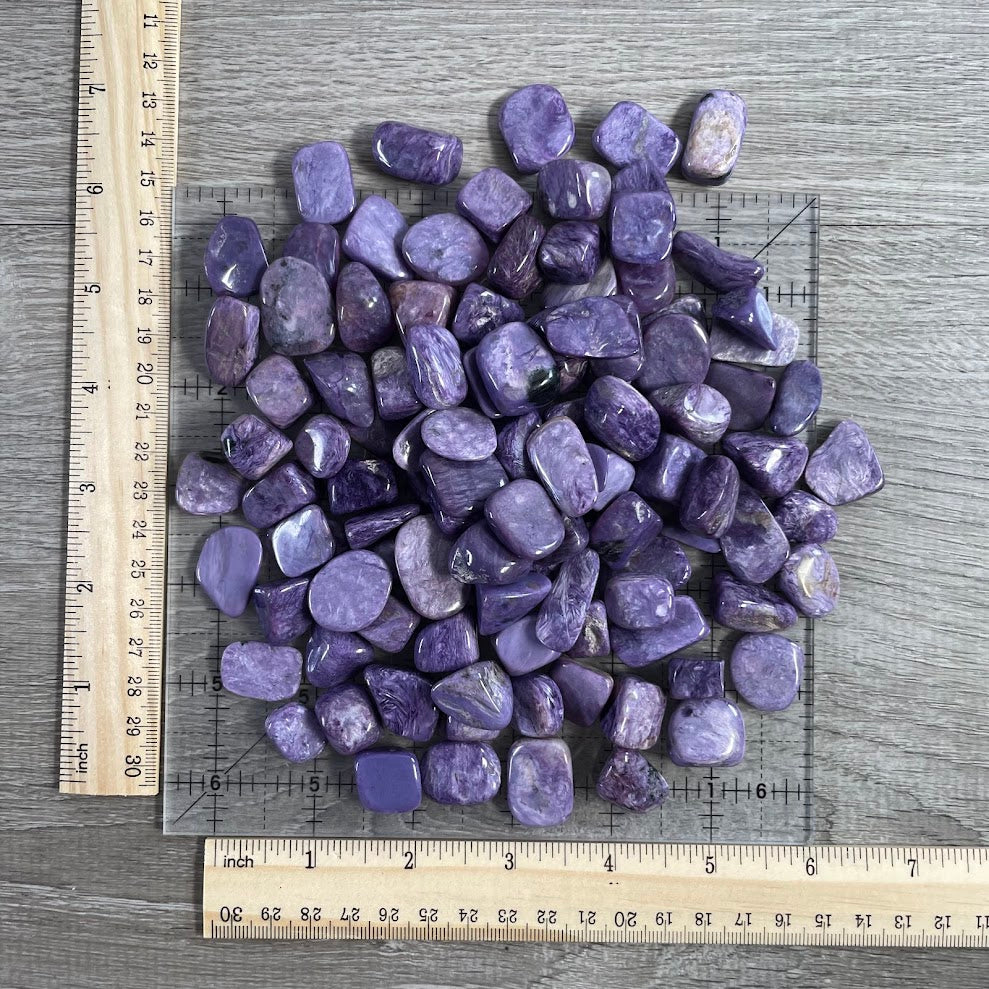 Charoite Tumbled Stones Small Size – 1 LB Bulk Lot Natural Healing Crystals Wholesale