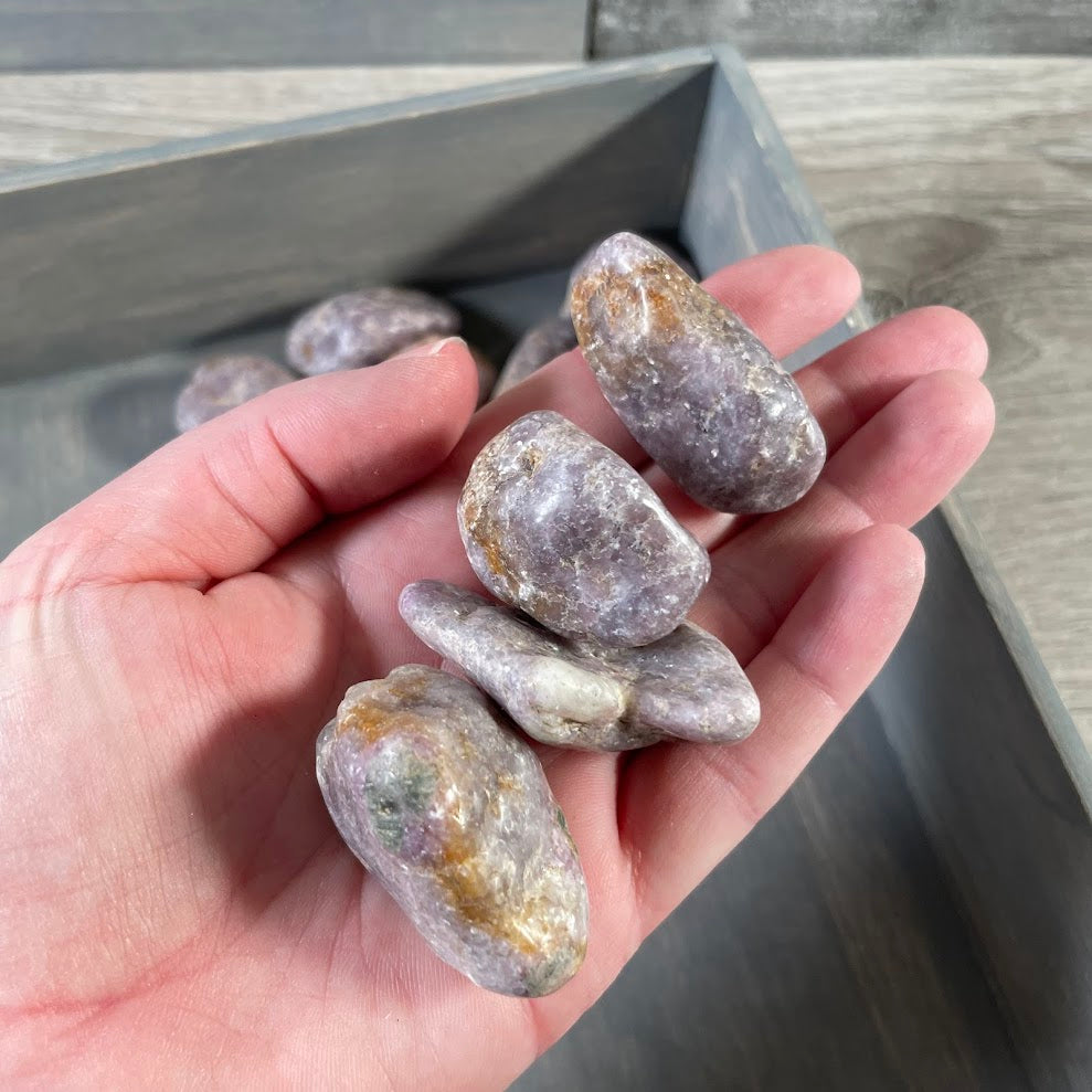 1 pound lepidolite crystals polished