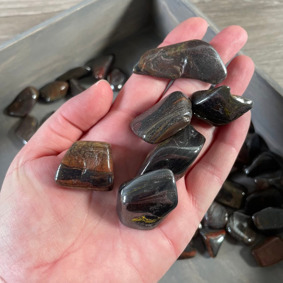tumbled tiger iron assortment polished stones