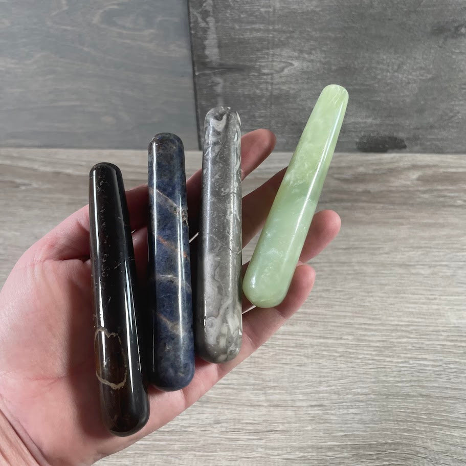 assorted gemstone massage wands wholesale