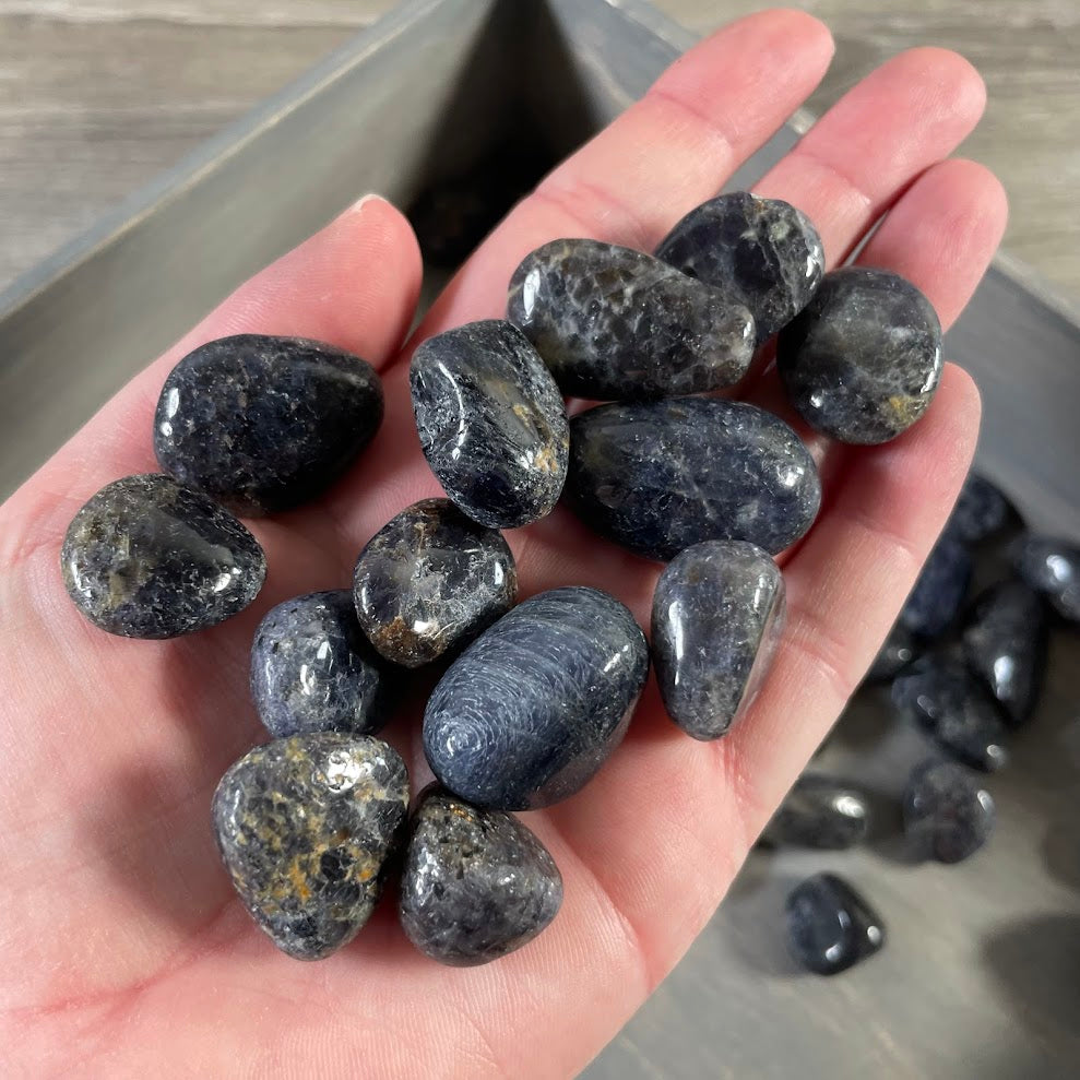 bulk iolite healing crystals for metaphysical shop