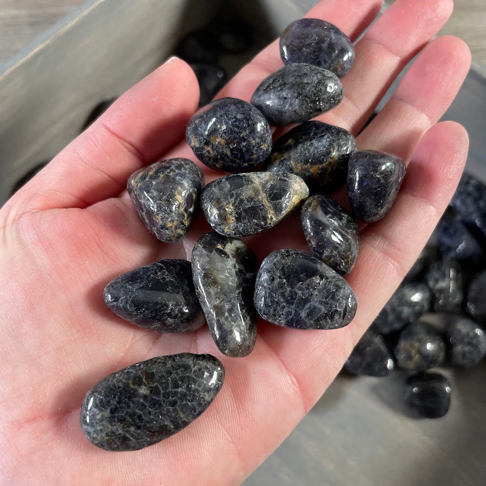 iolite gemstones for chakra healing third eye crystal