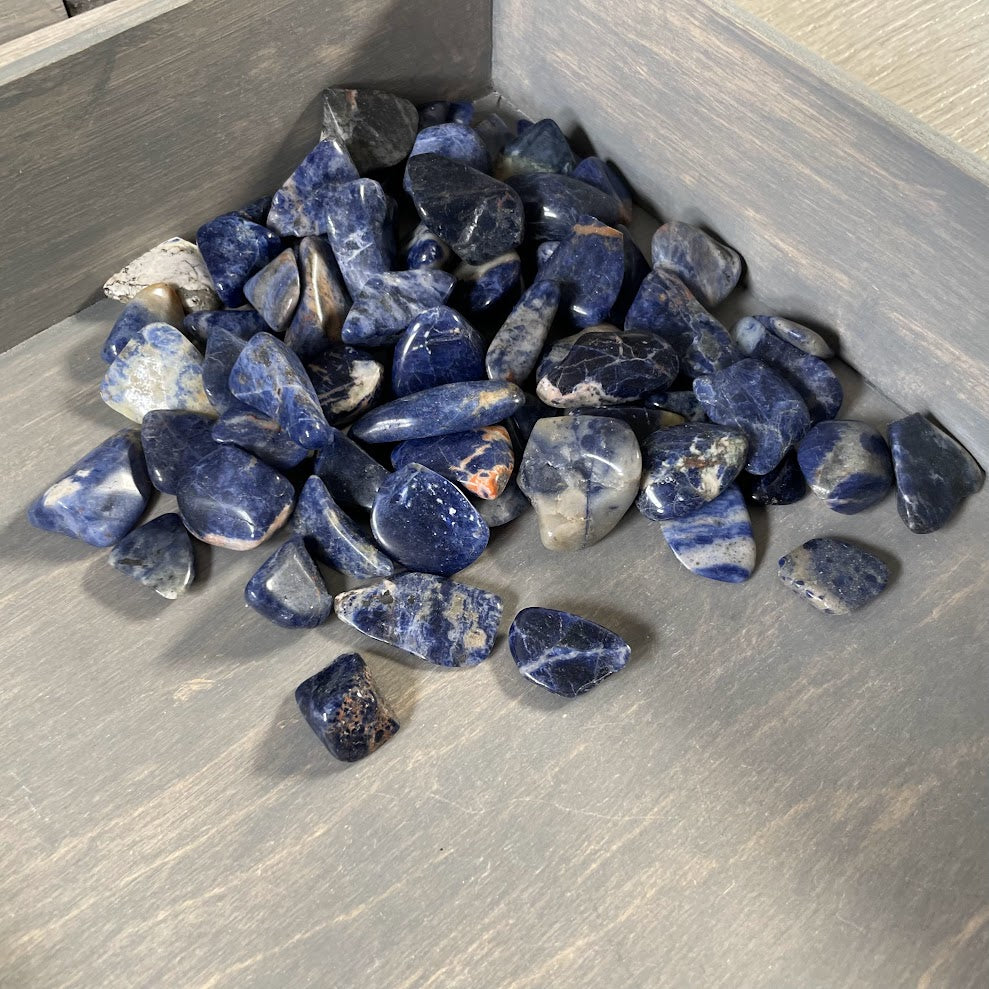 Sodalite Tumbled Stones 1 lb – Wholesale Bulk Crystal Lot