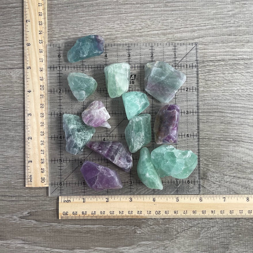 Fluorite Semi Polished Rough Chunks | Bulk Crystal Stones for Wholesale