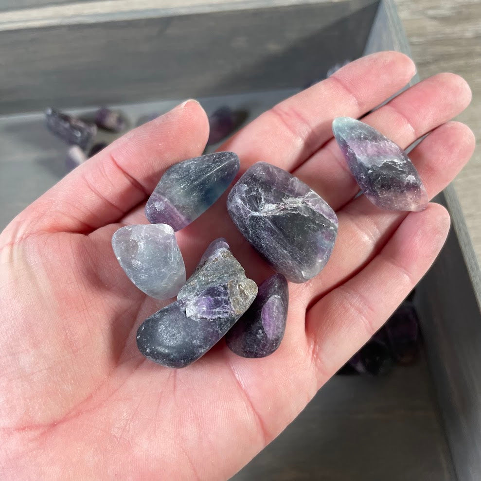 bulk healing crystals fluorite stones close up