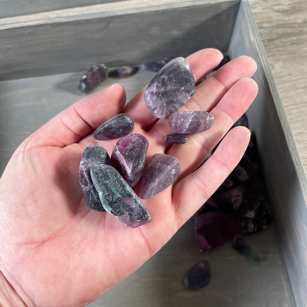 Tumbled Fluorite Stones Bulk 1 lb – Healing Crystal Assortment for Retail & Resale