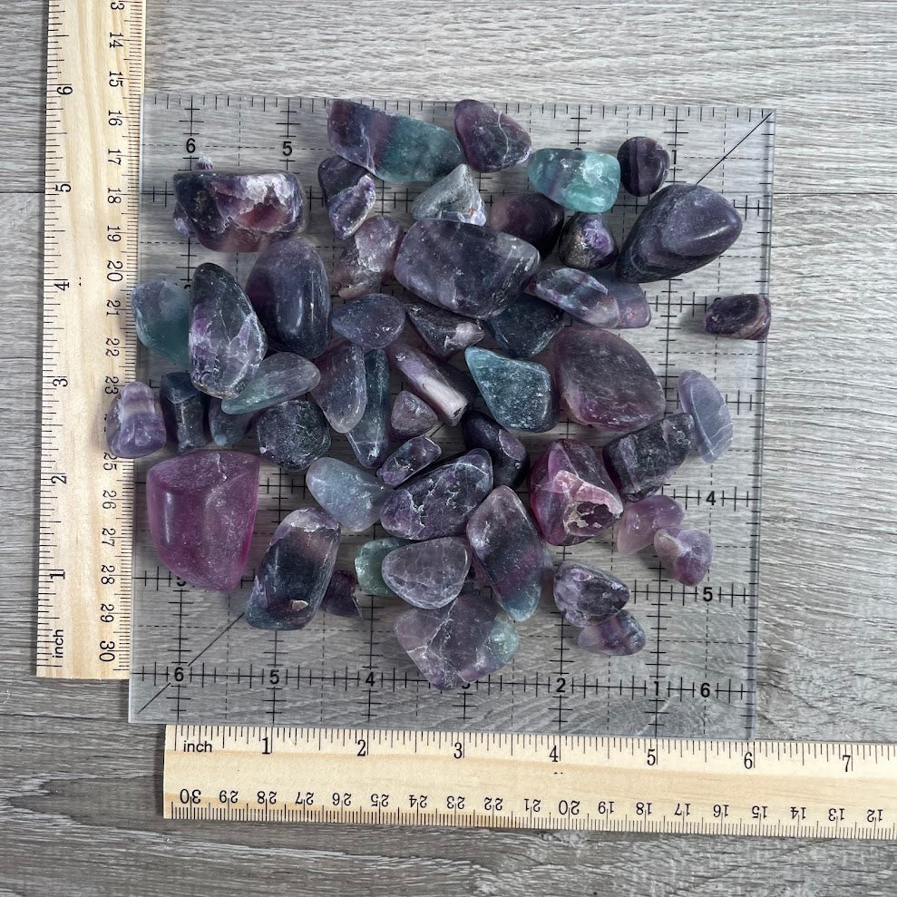 Tumbled Fluorite Stones Bulk 1 lb – Healing Crystal Assortment for Retail & Resale