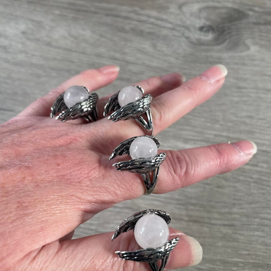 Assorted Gemstone Rings in Pot Metal – Mixed Sizes