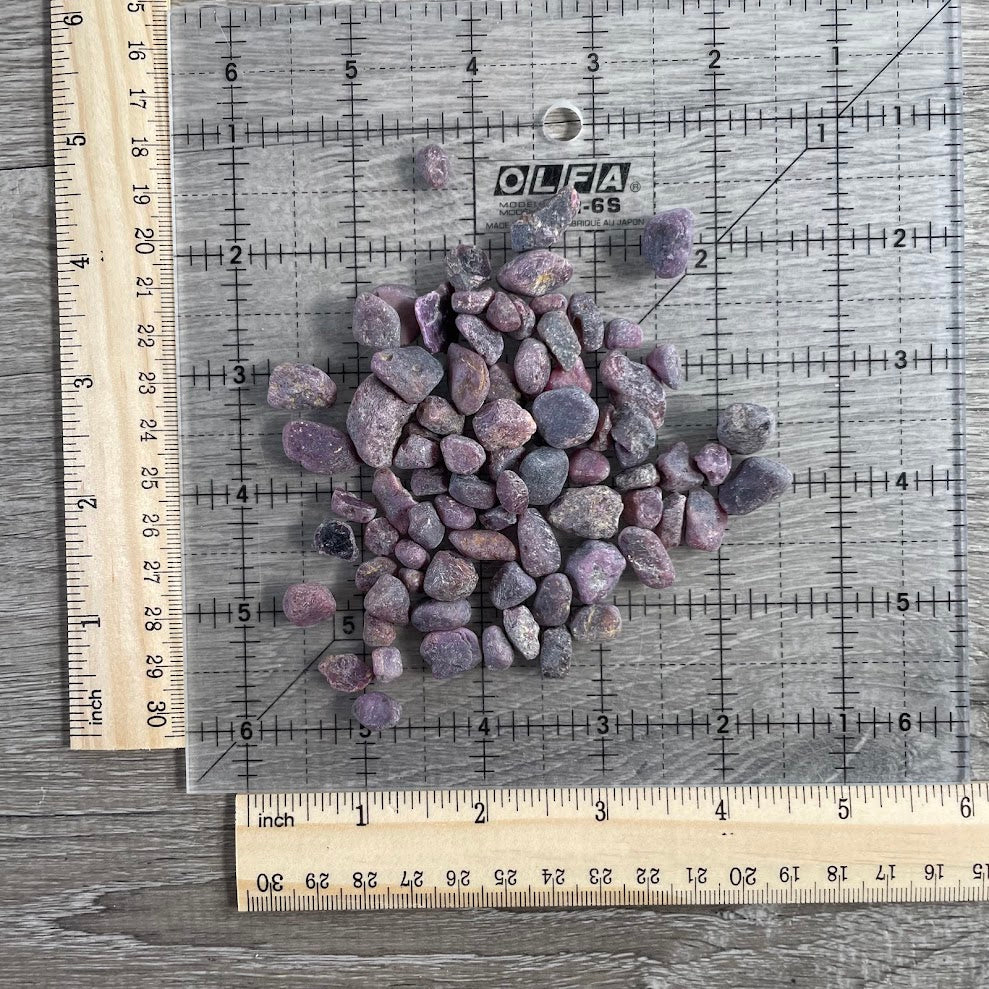 Ruby River Tumbled Stones – 4 oz of Natural Red Garnet Mix Healing Crystals Bulk