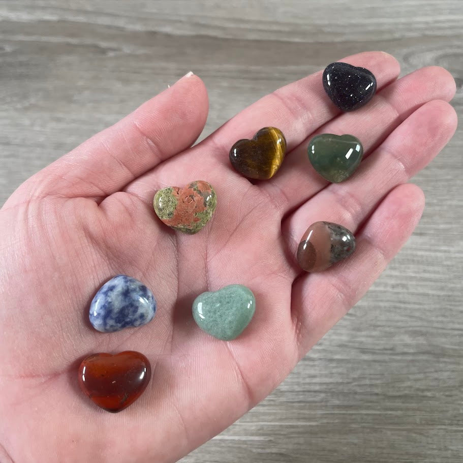 Gemstone Flat Back Heart 3/4 Inch – Bulk Crystal Cabochons