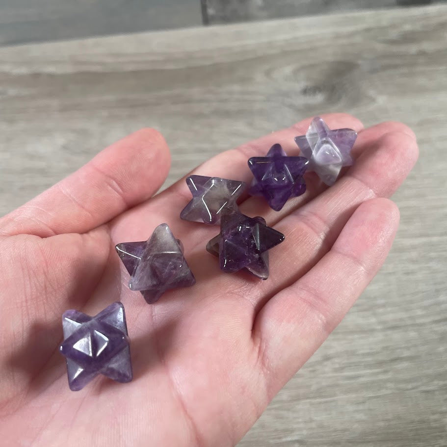 Gemstone Merkaba Star Sacred Geometry Crystal – 1/2 Inch